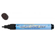 Маркер тонкий по стеклу,прочный Glass Color Pen(1-2мм) (обжиг160*С) Hobby Line ЧОРНИЙ КОНТУР