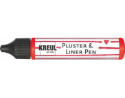 Контур универсальный опухающий (стирка до 40*С) "Pluster Liner Pen" Kreul 29мл КРАСНЫЙ ТЕПЛЫЙ