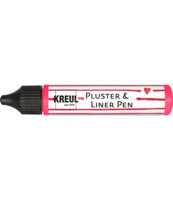Контур универсальный опухающий (стирка до 40*С) "Pluster Liner Pen" Kreul 29мл ФЛЮОР РОЖЕВИЙ