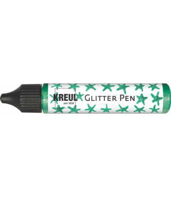 Контур универсальный с глиттером (стирка до 40*С) "Glitter Pen" Kreul 29мл|ЗЕЛЕНИЙ