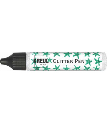 Контур универсальный с глиттером (стирка до 40*С) "Glitter Pen" Kreul 29мл СРІБЛО