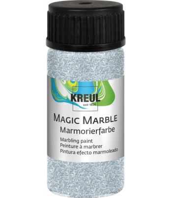!ЗНЯТІ З ВИР-ВА,Фарба для марморуван.універсал."Magic Marble"  20мл glitter СРІБЛО