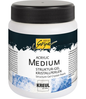 *ЗНЯТІ З ВИР-ВА, Гель акрил.структурн.на водн.осн.Solo Goya Kreul 250мл "СКЛЯНИЙ БІСЕР"(кришталевий)