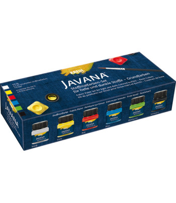 Набір фарб по темн.та світл.тканинах Javana Kreul 6x20мл+пензель