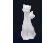 Копілка "Кошки ЛяМур" керамічна біла для декорування h335мм