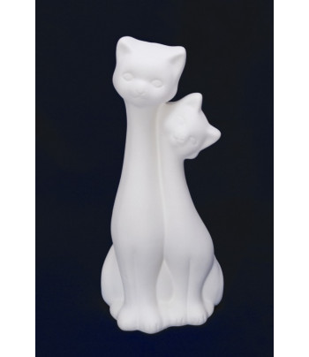 Копілка "Кошки ЛяМур" керамічна біла для декорування h335мм