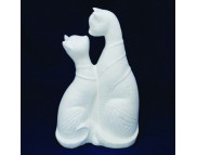 Копілка "Кошки ЛяМур 2" керамічна біла для декорування h270мм