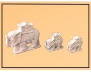 Слон индийский малый керамический білий для декорирования h50мм