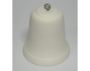 Колокольчик классический малый керамічний білий для декорування d45мм h50мм