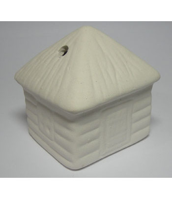 Домик керамічний білий для декорування b50мм h55мм
