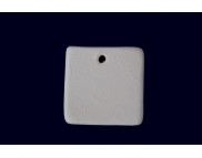 Медальон "Квадрат" керамический білий для декорирования 25х25мм (5шт.)
