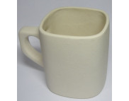 Чашка квадратная (глазурированая) керамическая біла для декорирования b80мм h100мм