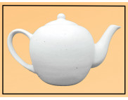 Чайник круглый керамічний білий для декорування 700мл 230х120х110мм