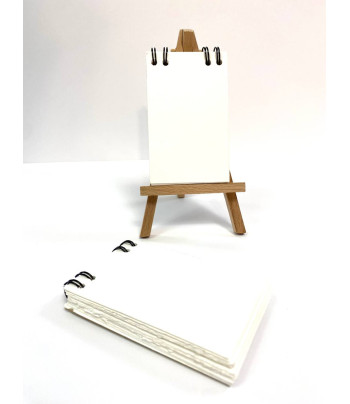 Блокнот(спіраль) д/акв.300гр ввертик.б/обкл.на підклпдці.25арк.5х10см