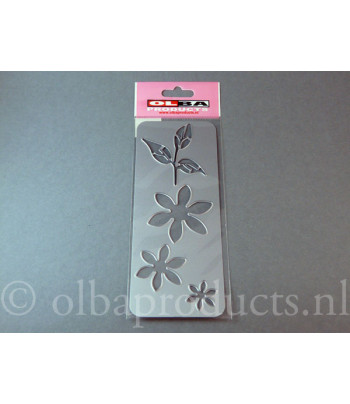 Трафаретная пластина для тиснения и вырезания "OLBA"№29 "Цветы"