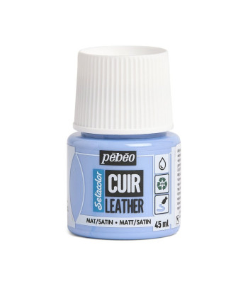 Фарба на водн.осн. д/шкіри та шкірозамін.Setacolor Cuir Pebeo 45мл БЛАКИТНИЙ ЛЬОДЯНИЙ