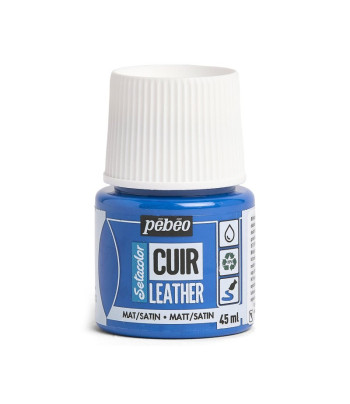 Фарба на водн.осн. д/шкіри та шкірозамін.Setacolor Cuir Pebeo 45мл СИНІЙ МОРСЬКИЙ