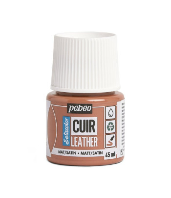 Фарба на водн.осн. д/шкіри та шкірозамін.Setacolor Cuir Pebeo 45мл ТЕРАКОТОВИЙ
