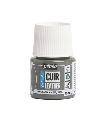 Фарба на водн.осн. д/шкіри та шкірозамін.Setacolor Cuir Pebeo 45мл СІРИЙ БЕТОН