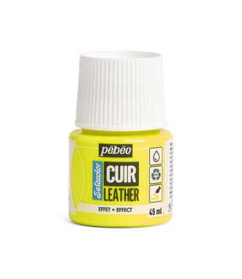 Фарба на водн.осн. д/шкіри та шкірозамін.Setacolor Cuir Pebeo 45мл ФЛЮОР ЖОВТИЙ
