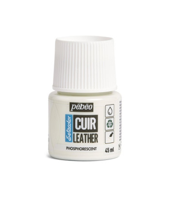 Фарба на водн.осн. д/шкіри та шкірозамін.Setacolor Cuir Pebeo 45мл ФОСФОРЕСЦЕНТНИЙ