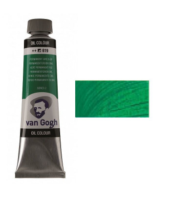 Фарба олійна Van Gogh 40мл ЗЕЛЕНИЙ ТЕМНИЙ ПЕРМАНЕНТНИЙ (619)
