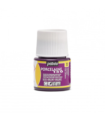 Фарба по порцеляні та кераміці на водн.осн.(випал 150*С) "Porcelaine" Pebeo 45мл ГРАНАТОВО-ЧЕРВОНИЙ