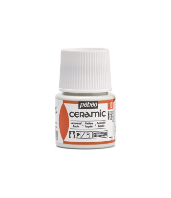 Фарба-емаль лакова непрозора (час сушки 8год.) Ceramic Pebeo 45мл  БІЛИЛА
