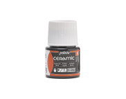 Фарба-емаль лакова непрозора (час сушки 8год.) Ceramic Pebeo 45мл  ЧОРНИЙ