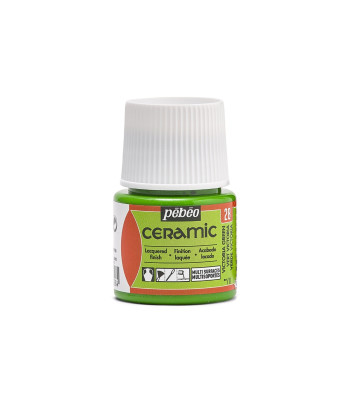 Фарба-емаль лакова непрозора (час сушки 8год.) Ceramic Pebeo 45мл  ВИКТОРИЯ (ЗЕЛЕНИЙ)