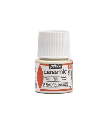 Фарба-емаль лакова непрозора (час сушки 8год.) Ceramic Pebeo 45мл  ПЕРЛАМУТРОВИЙ