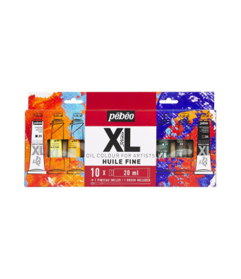 Н-р олійн.фарб "XL Fine Oil" Pebeo  у картон.кор. 10х20мл+пензель