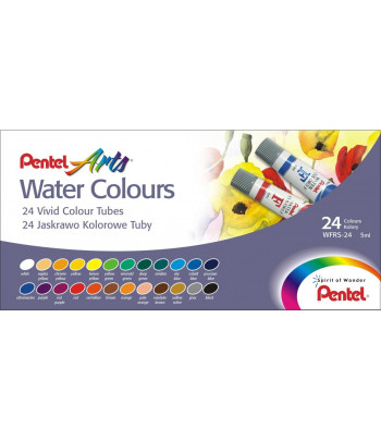 Набор акварельных красок в тубах Pentel Water Colours 5млх24цв