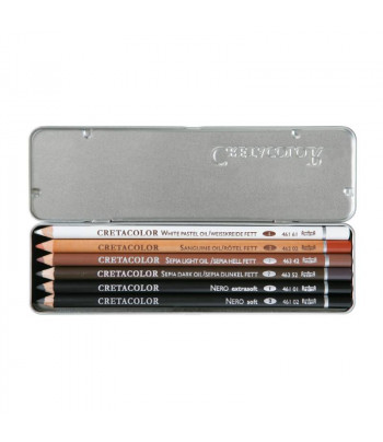 Набір олівців на олійн.осн."Oil Pencils" Cretacolor 6шт в метал.короб