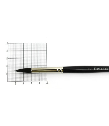 *Пензель з волосся білки КРУГЛИЙ/ручка коротка Classic Kolos /3049R №7