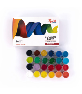 Набір гуаші художньої."Modern" Rosa Studio (24х20мл) у картон.кор.