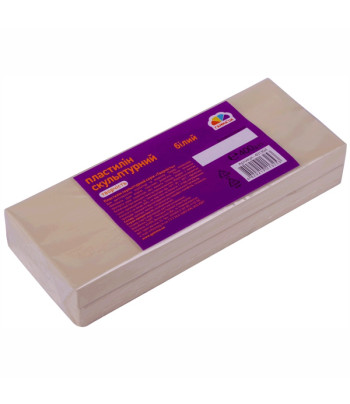 Пластилин "Скульптурный" ГАММА 400г БІЛИЙ