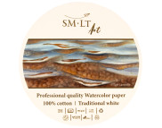 Папір д/акварелі 300г сер.зерно 100% бав. Smiltainis.20арк.круглий d16см