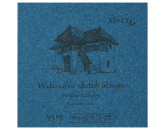 Альбом-склейка д/акв.280гр сер.зерно 100% цел.Authentic Smiltainis 24арк. 9х9см