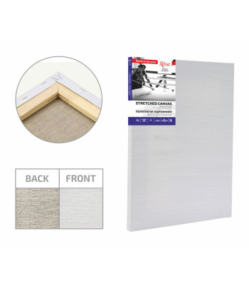 40х50 Полотно/підр.модульн.№1 ЛЬОН.300г дрібне.зерно,олійн.грунт, натяж.задня Rosa