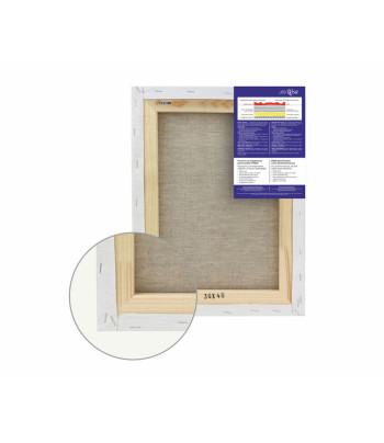 40х50 Полотно/підр.модульн.№1 ЛЬОН.300г дрібне.зерно,олійн.грунт, натяж.задня Rosa