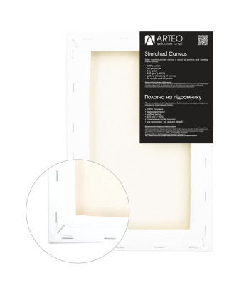 18х24 Полотно/підр.БАВОВНА 280г дріб.зерно,акрил.грунт натяж.задня Arteo