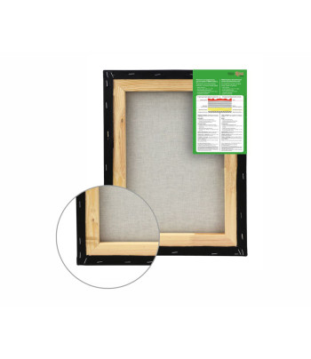 18х24 Полотно/підр.модульн.№0 БАВОВНА 320г дріб.зерно,акрил.грунт натяж.задн.RosaGallery ЧОРНИЙ