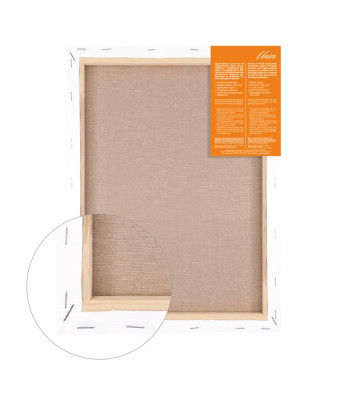 *40х60 Полотно/підр.БАВОВНА 335г сер.зерно,акрил.грунт натяж.задня Unico Light