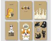 Альбом(спіраль) д/начерків 70гр обкл.крафт малюн.1 96арк А5 КРЕМОВИЙ