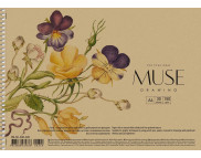 Альбом(спіраль) д/граф.150гр обкл.крафт Квіти Muse 30арк.А4 БІЛИЙ