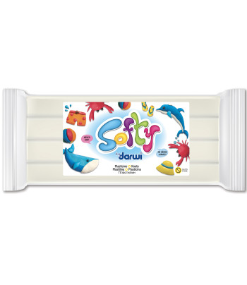 Пластилін на восковій основі Softy Darwi 500гр БІЛИЙ