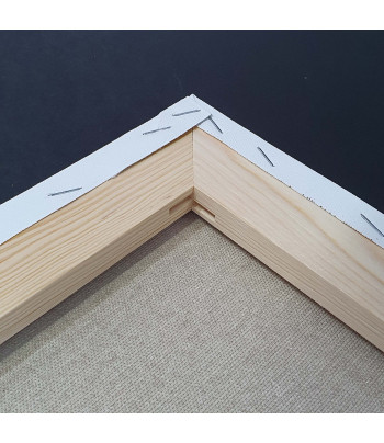 *65х90 Полотно/підр.модульн..БАВОВНА(Італія) сер.зерно акрил.грунт,натяж.задн.