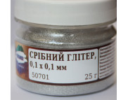 ЗНЯТІ З ВИР-ВА, Пігмент тонкотертий 25г СРІБНИЙГЛІТТЕР
