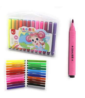 Набір фломастерів трикутн. корп. "Mouse" 130мм 24кол у пласт.упак.